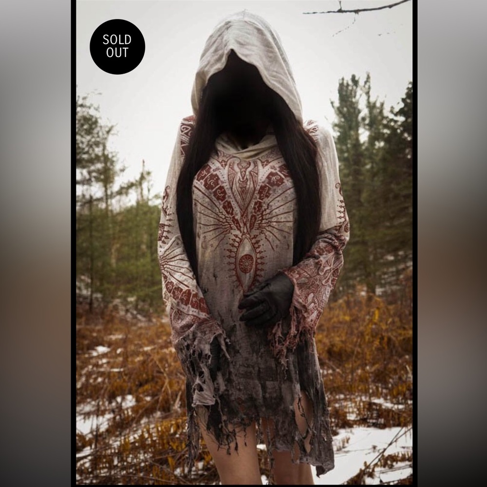 Toxic Vision Vessel Cloak Tribal Goth Dress Top metal witchy boho hippie occult
